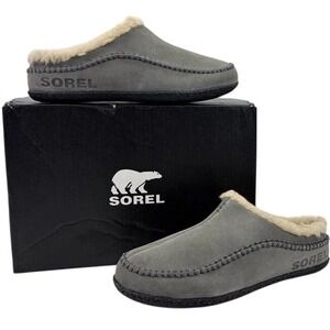Sorel Falcon‎ Ridge II Slip On Fur Lined Shoes Quarry/Black Men's Size 9